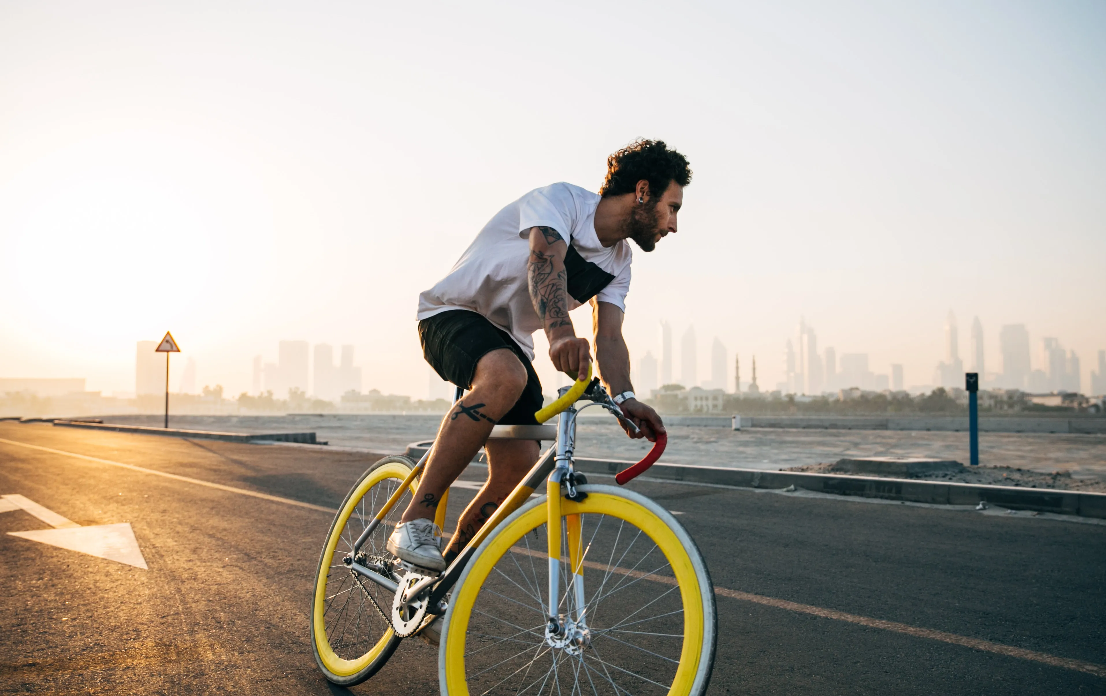 Man Running with Music