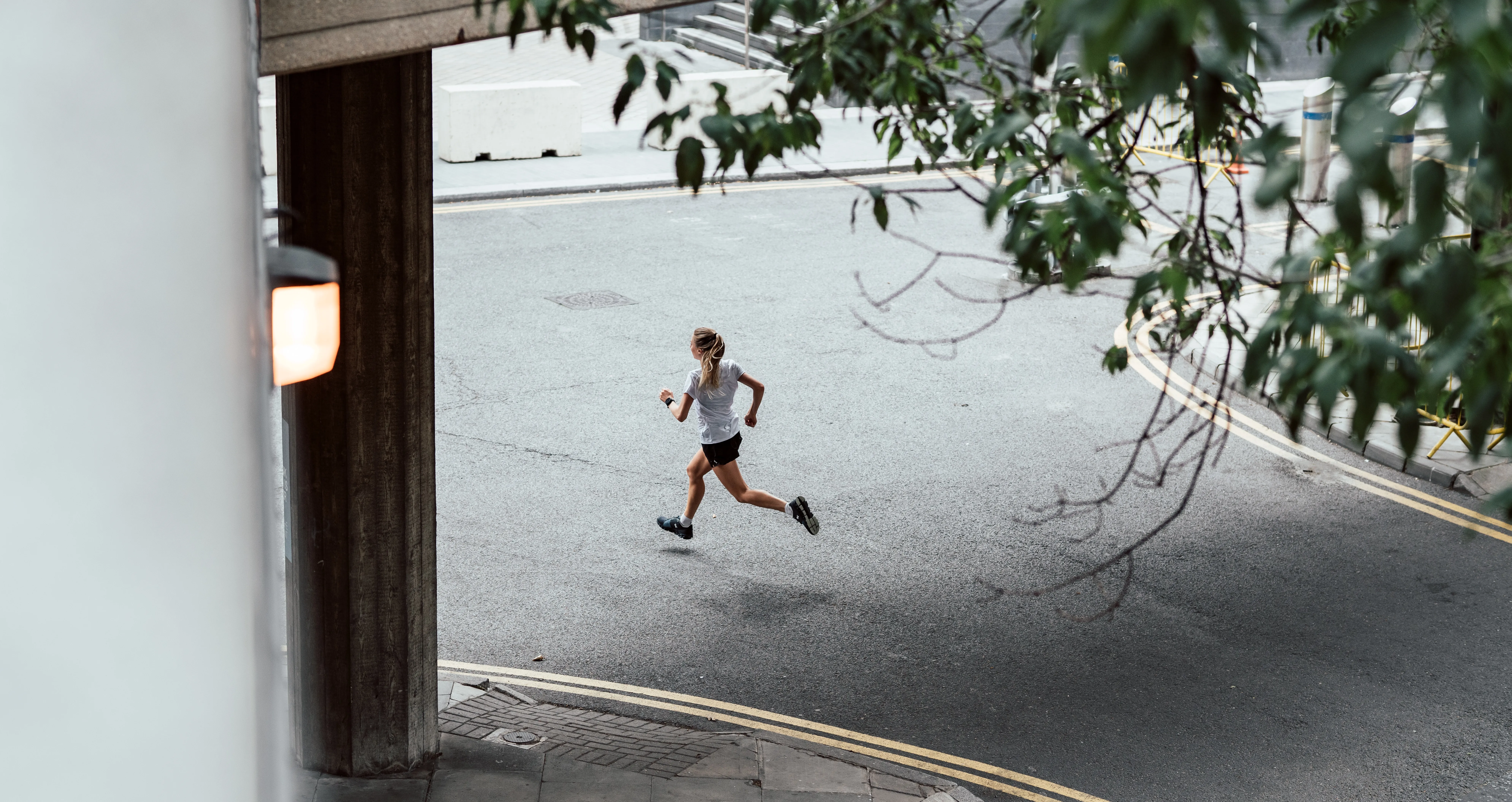 Runner on City Street