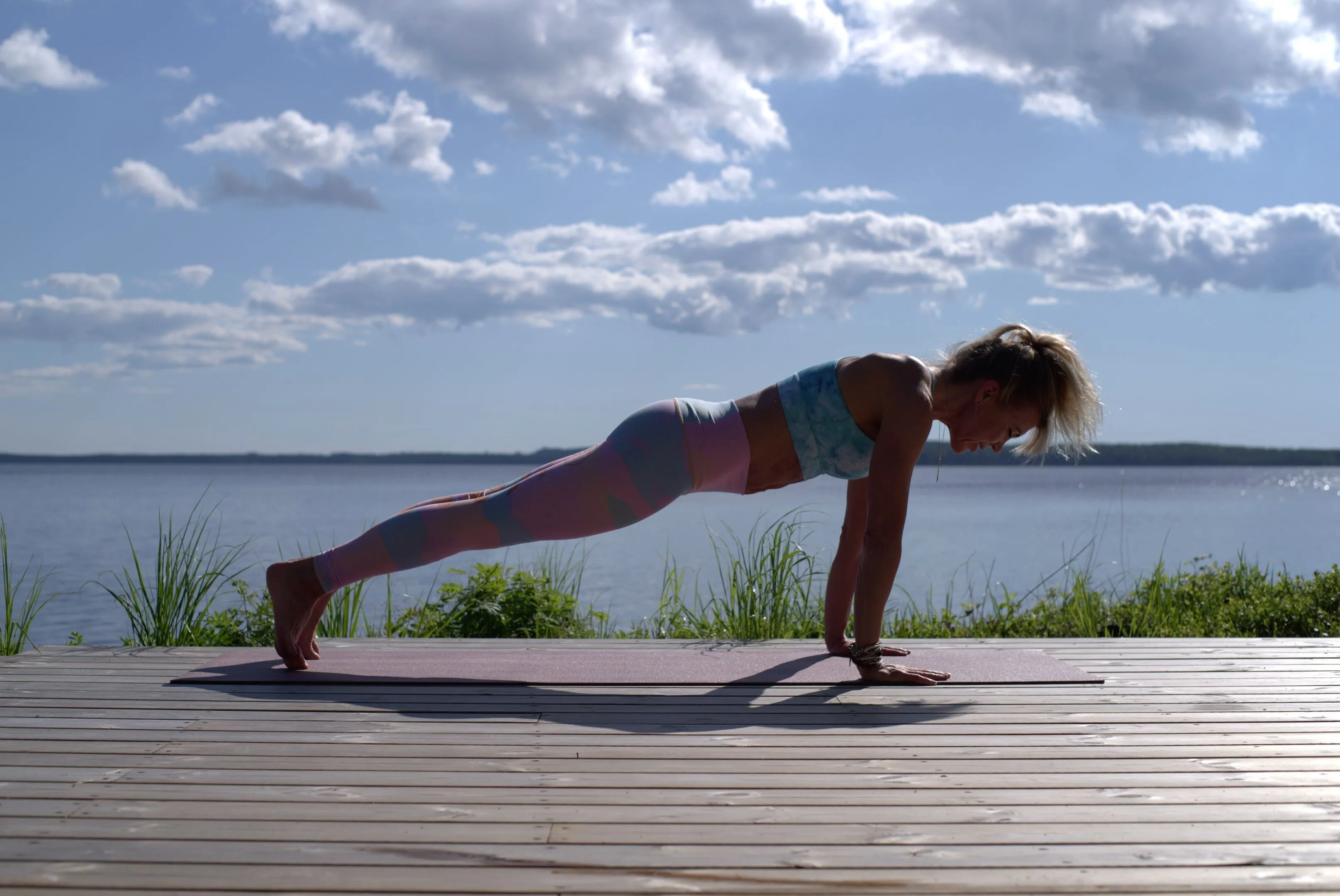 Woman doing plank